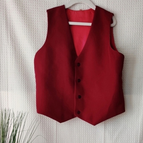 Vintage Boys Burgundy Red 3 Piece Formal Outfit Set Size 12 - Picture 5 of 12